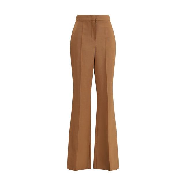 Fendi Brown Wool Flared Pants