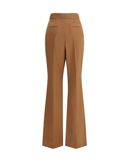 Fendi Brown Wool Flared Pants