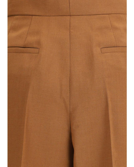 Fendi Brown Wool Flared Pants