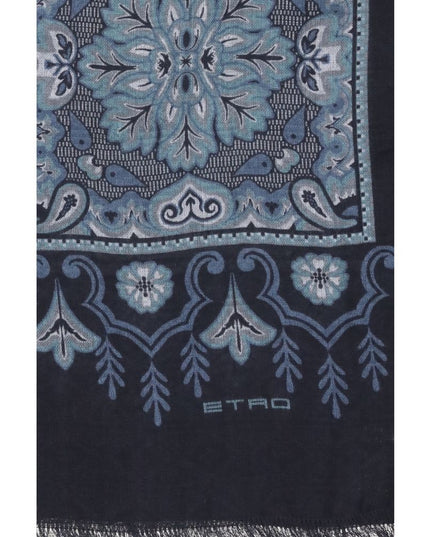 Etro Blue Modal Scarf