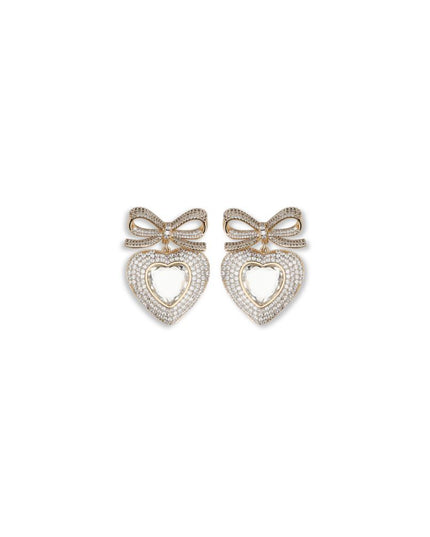 Self-Portrait Heart shaped bow Earrings