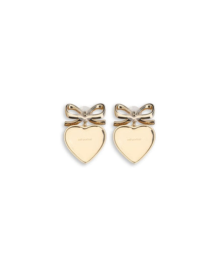 Self-Portrait Heart shaped bow Earrings