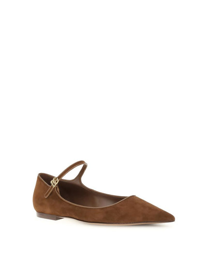 Dolce & Gabbana Brown Goatskin Ballet Flats