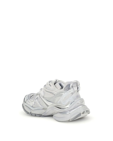 Balenciaga Silver Rubber Athletic Sneakers