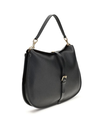 Etro Black Calf Leather Bos Taurus Shoulder Bag