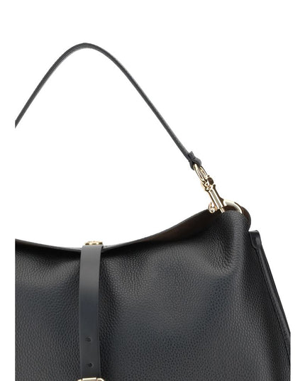 Etro Black Calf Leather Bos Taurus Shoulder Bag