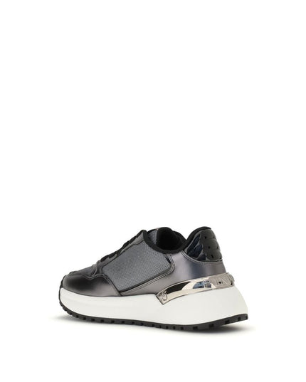 PINKO Gray Fabric Low Top Sneakers