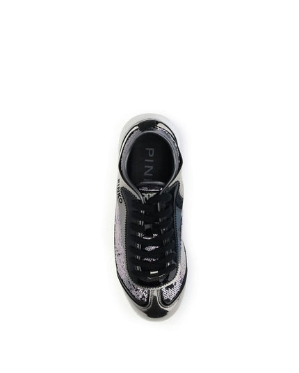 PINKO Silver Nylon Chunky Sneakers