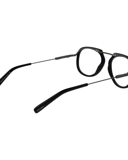 Ermenegildo Zegna Black Metal Glasses (Frames)