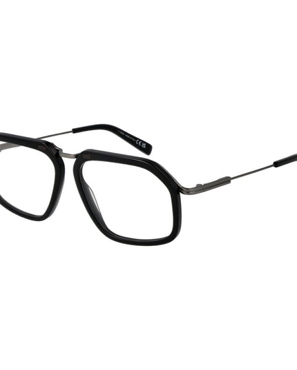 Ermenegildo Zegna Black Metal Glasses (Frames)