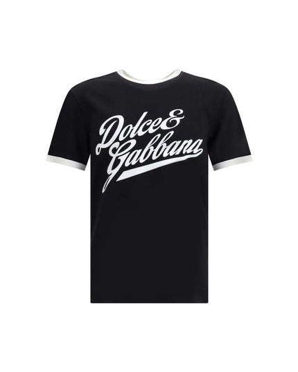 Dolce & Gabbana Black Cotton T-Shirt