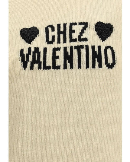 Valentino Cream Fleece Wool Sweatshirt