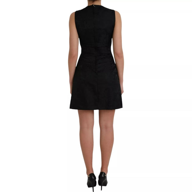 Dolce & Gabbana Black Sleeveless Bodycon A-line Mini Dress