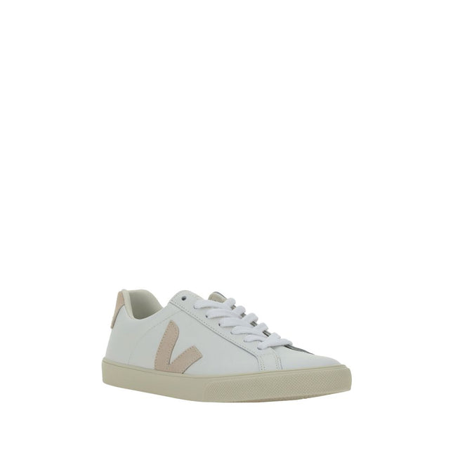 Veja White Calf Leather Bos Taurus Sneakers