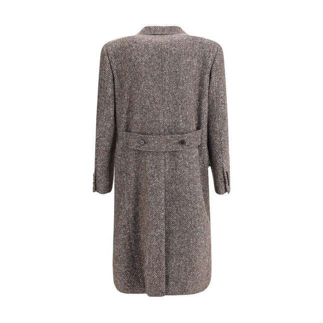 Dolce & Gabbana Gray Fleece Wool Coat