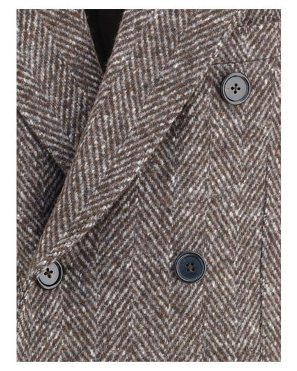 Dolce & Gabbana Gray Fleece Wool Coat