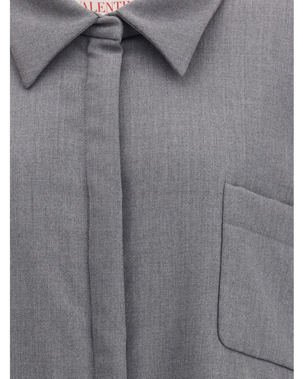 Valentino Gray Fleece Wool Clothing