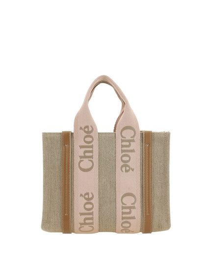 Chloé Beige Linen Handbag