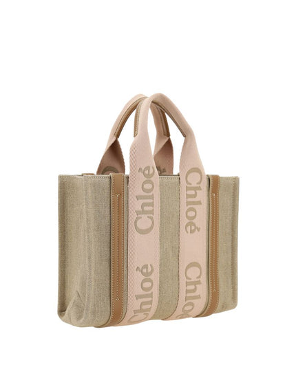 Chloé Beige Linen Handbag