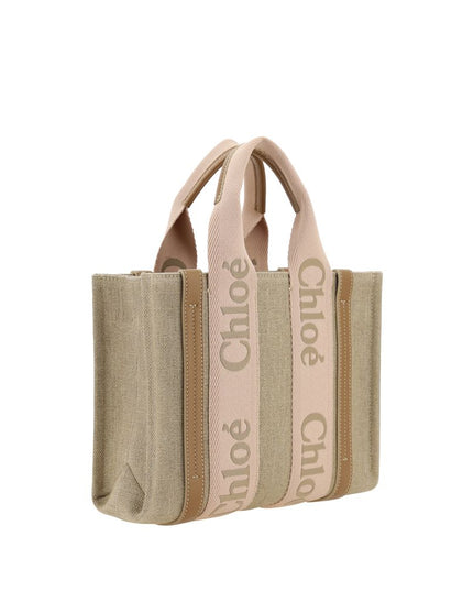 Chloé Beige Linen Handbag