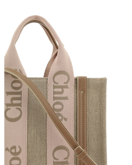 Chloé Beige Linen Handbag