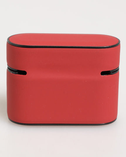 Dolce & Gabbana Red White Silicone Embossed Logo Accessory Airpods Case
