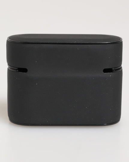 Dolce & Gabbana Black Yellow Rubber Logo Embossed Accessory Airpods Case