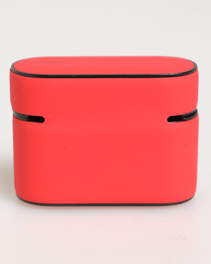 Dolce & Gabbana Red PVC DG Logo Embossed Men Flip Holder  Airpods Case