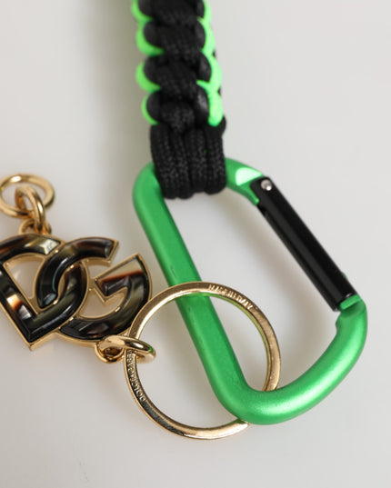 Dolce & Gabbana Polyester Multicolor Tape String DG Logo Keychain Keyring