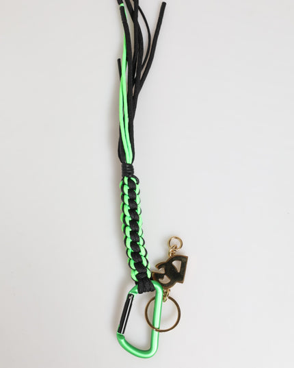 Dolce & Gabbana Polyester Multicolor Tape String DG Logo Keychain Keyring