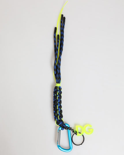 Dolce & Gabbana Multicolor Polyester Tape String DG Logo Keychain  Keyring