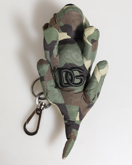 Dolce & Gabbana Camouflage Multicolor Animal Silhouette Keychain Keyring