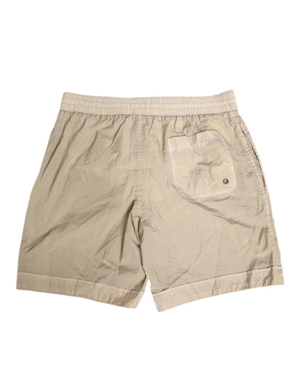 Dolce & Gabbana Beige Nylon Beachwear Men Boxer Short Swimwear