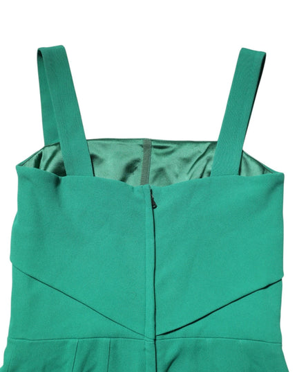 Dolce & Gabbana Dark Green Sleeveless Rayon Bodycon Dress