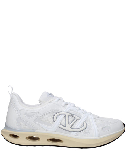 Valentino Garavani White Fabric Athletic Sneakers