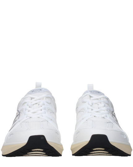 Valentino Garavani White Fabric Athletic Sneakers