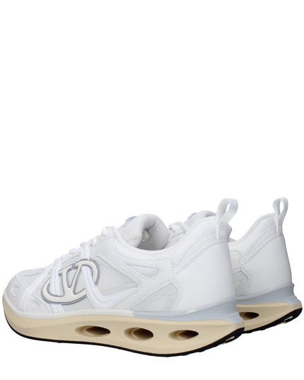 Valentino Garavani White Fabric Athletic Sneakers