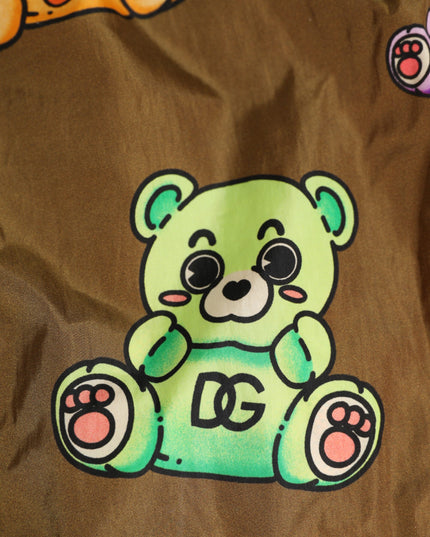 Dolce & Gabbana Brown Multicolor Teddy Bear Men Shorts Swimwear