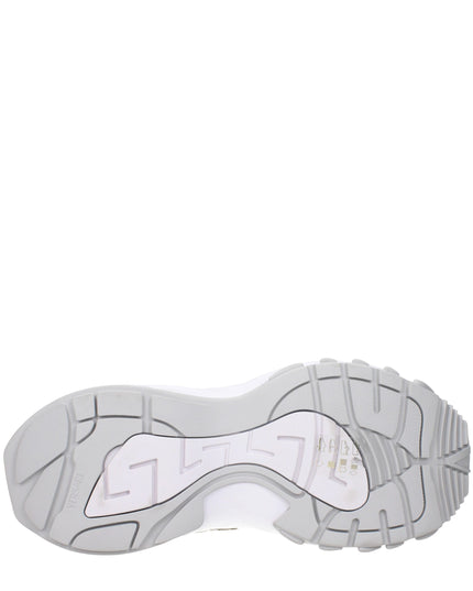 Versace Gold Fabric Low Top Sneakers