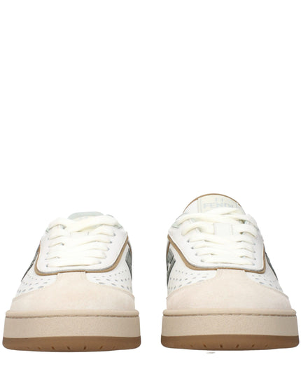 Fendi White Leather Low Top Sneakers