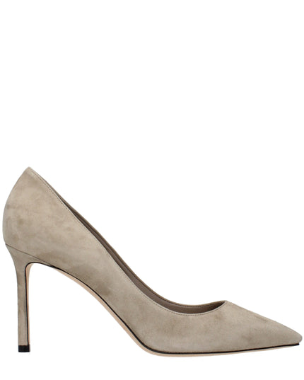 Jimmy Choo Gray Leather High Heel Pumps
