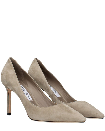 Jimmy Choo Gray Leather High Heel Pumps