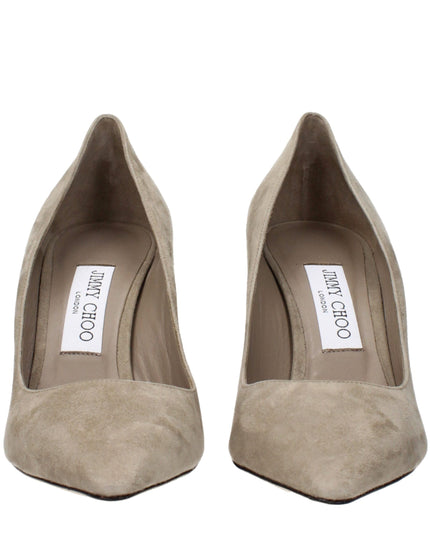 Jimmy Choo Gray Leather High Heel Pumps
