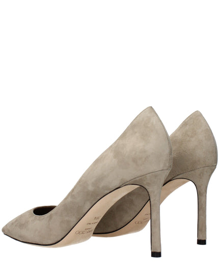 Jimmy Choo Gray Leather High Heel Pumps
