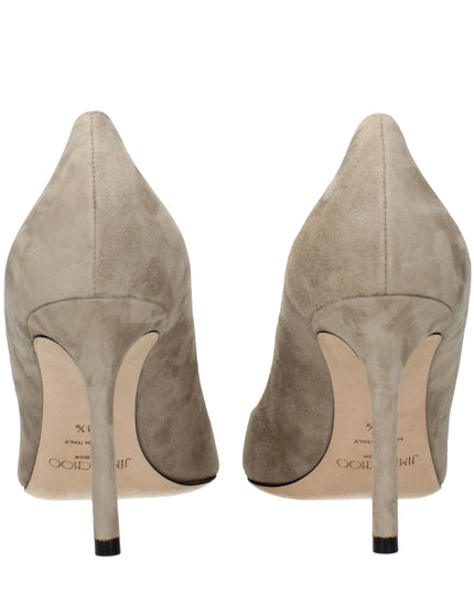 Jimmy Choo Gray Leather High Heel Pumps