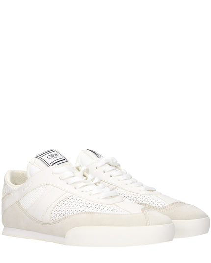 Chloé White Fabric Low Top Sneakers