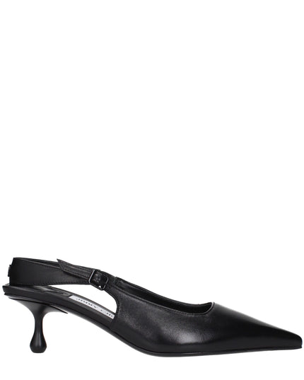 Jimmy Choo Black Leather Flat Sandals