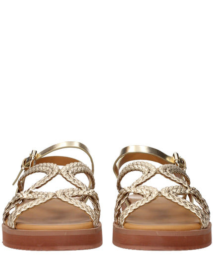 See By Chloé Gold Polyethylene Flat Sandals