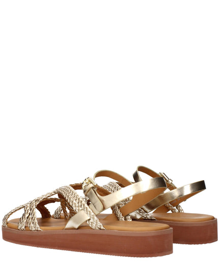 See By Chloé Gold Polyethylene Flat Sandals