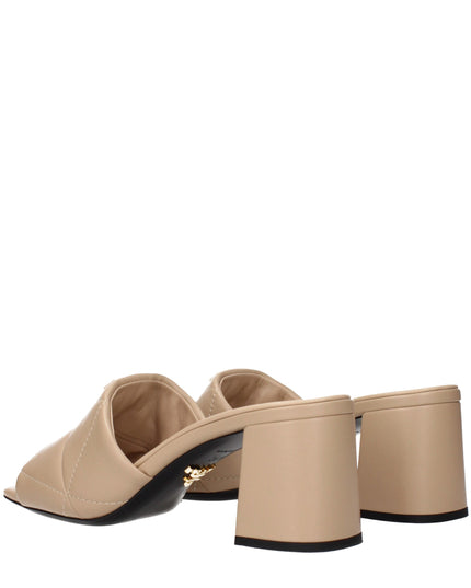 Prada Beige Leather Slippers
